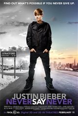 Justin Bieber: Never Say Never Affiche de film