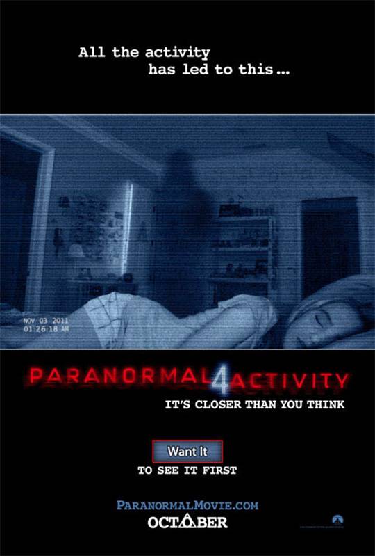 Paranormal Activity 4  Large Poster