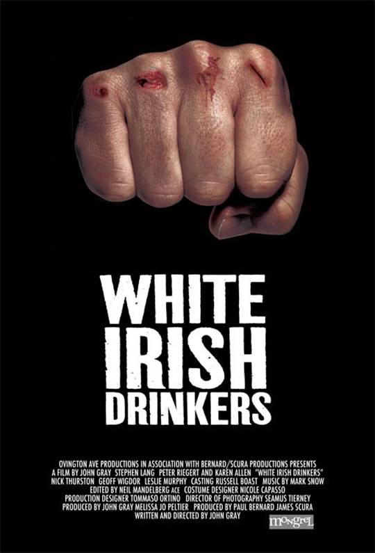White Irish Drinkers Large Poster