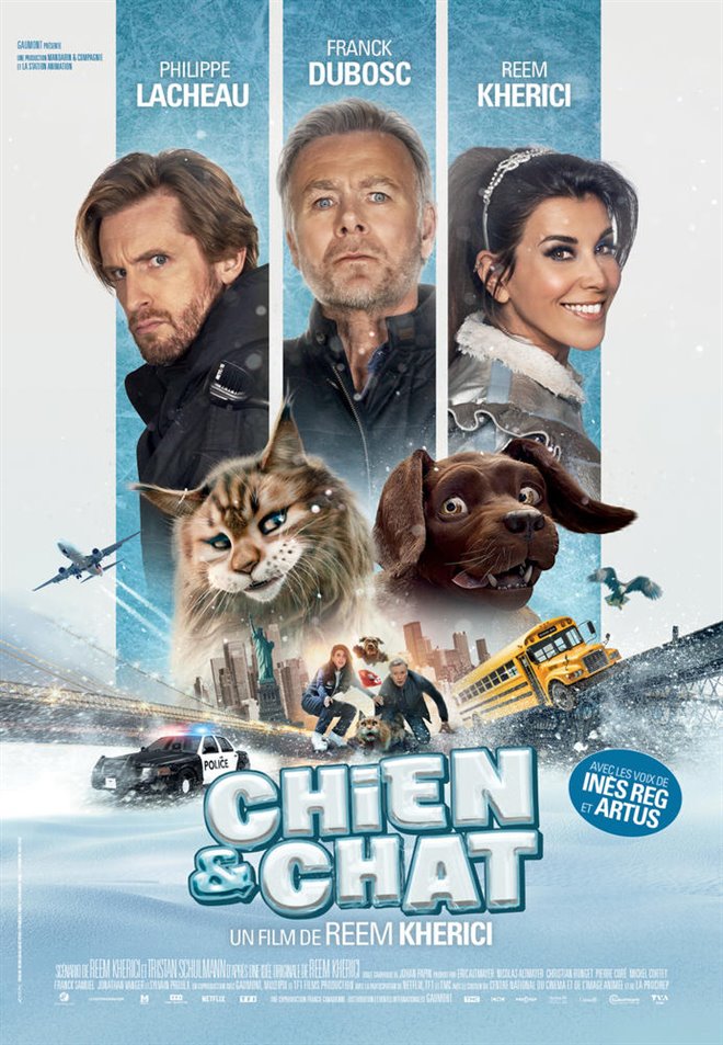 Chien et chat Large Poster