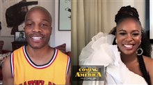Jermaine Fowler and Nomzamo Mbatha on starring with Eddie Murphy in 'Coming 2 America' Video