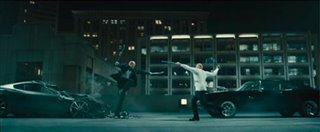 Furious 7 movie clip - Dom and Shaw fight on the garage rooftop Video Thumbnail