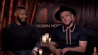 Jamie Foxx & Taron Egerton talk 'Robin Hood' - Interview Video Thumbnail